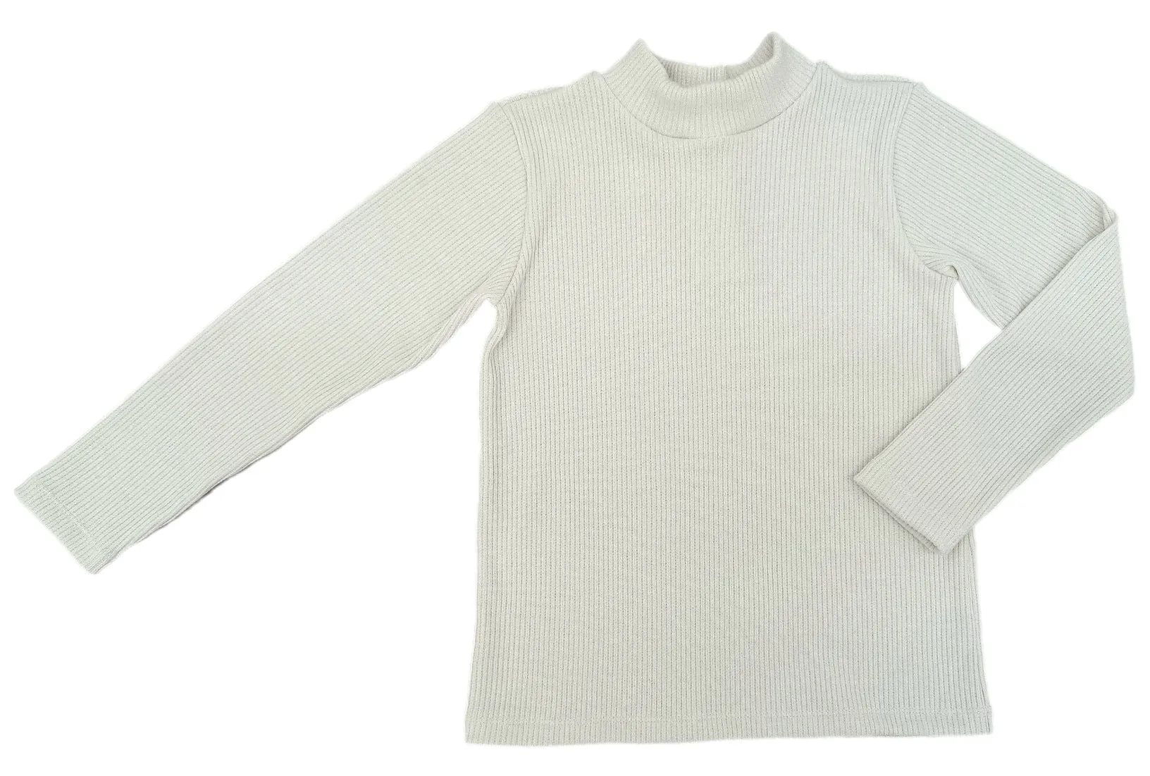 Ribbed Sparkle Long Sleeve Turtleneck