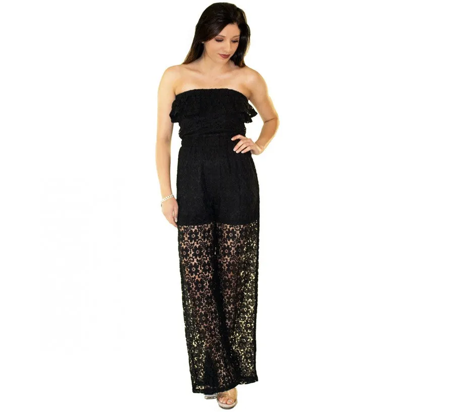 Ruffled Strapless Jumpsuit 153381