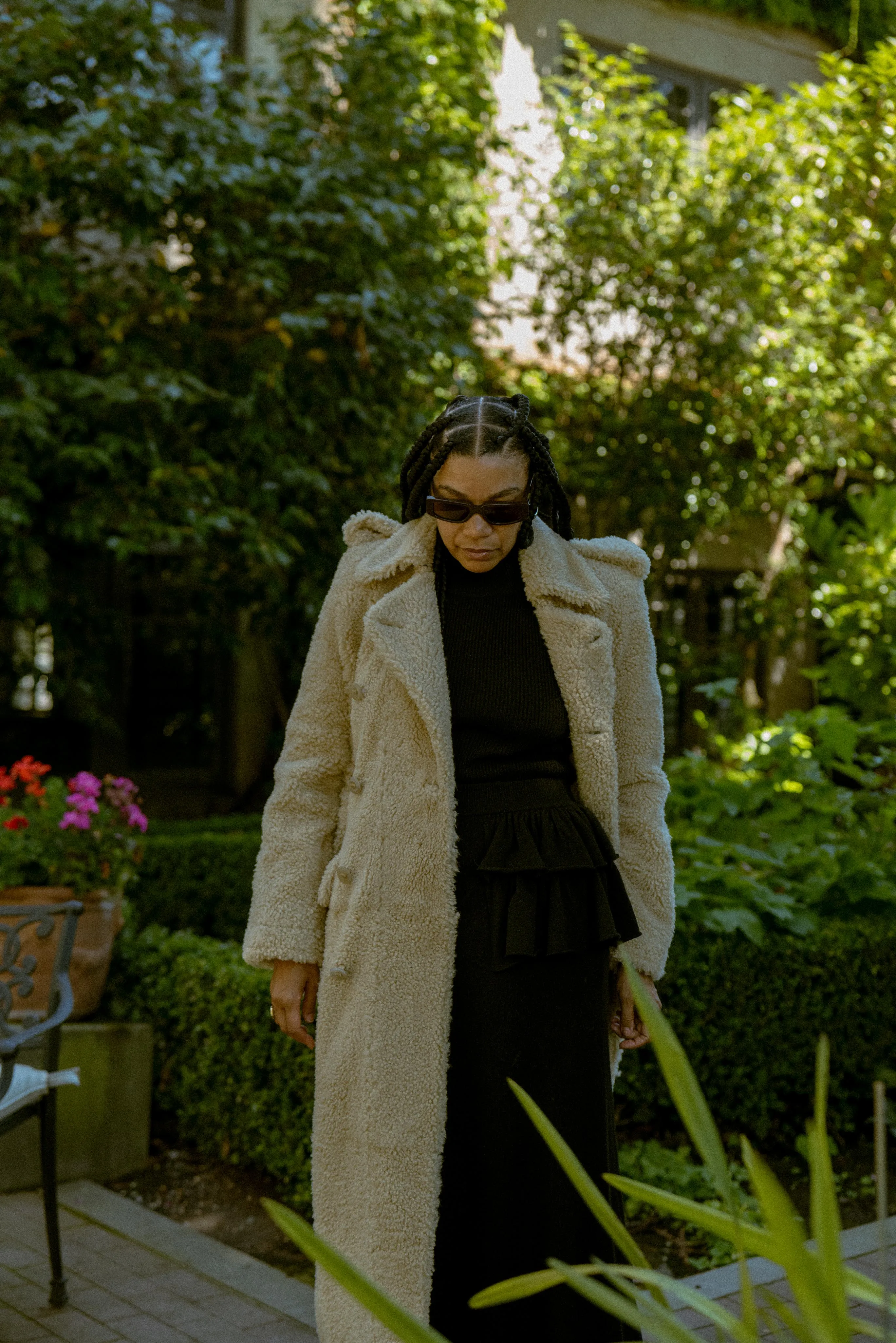 Shearling Trench Coat