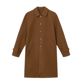 Shelter Wool Top Coat - Tobacco Brown