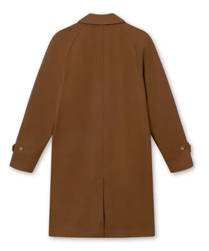 Shelter Wool Top Coat - Tobacco Brown