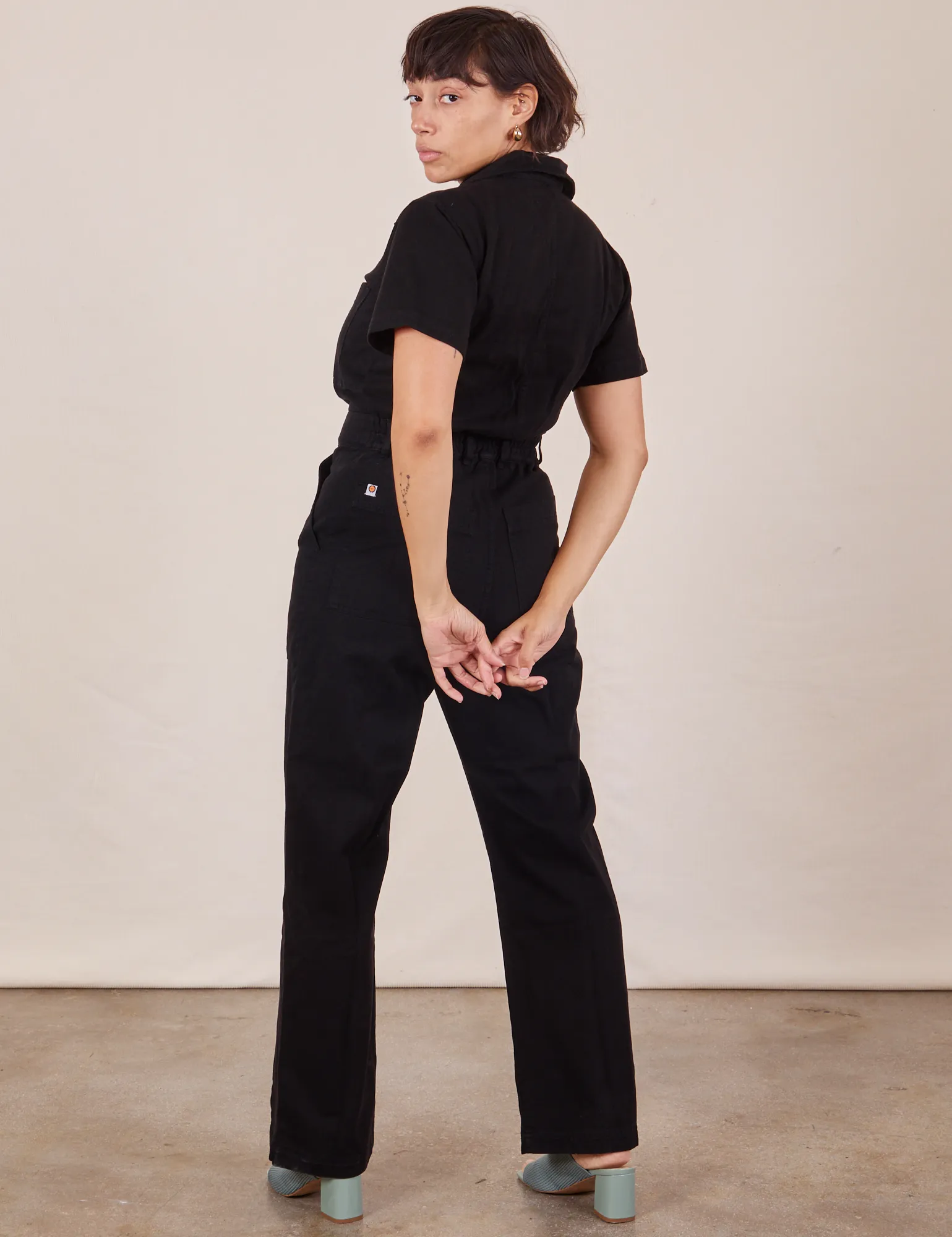 Short Sleeve Jumpsuit - Basic Black