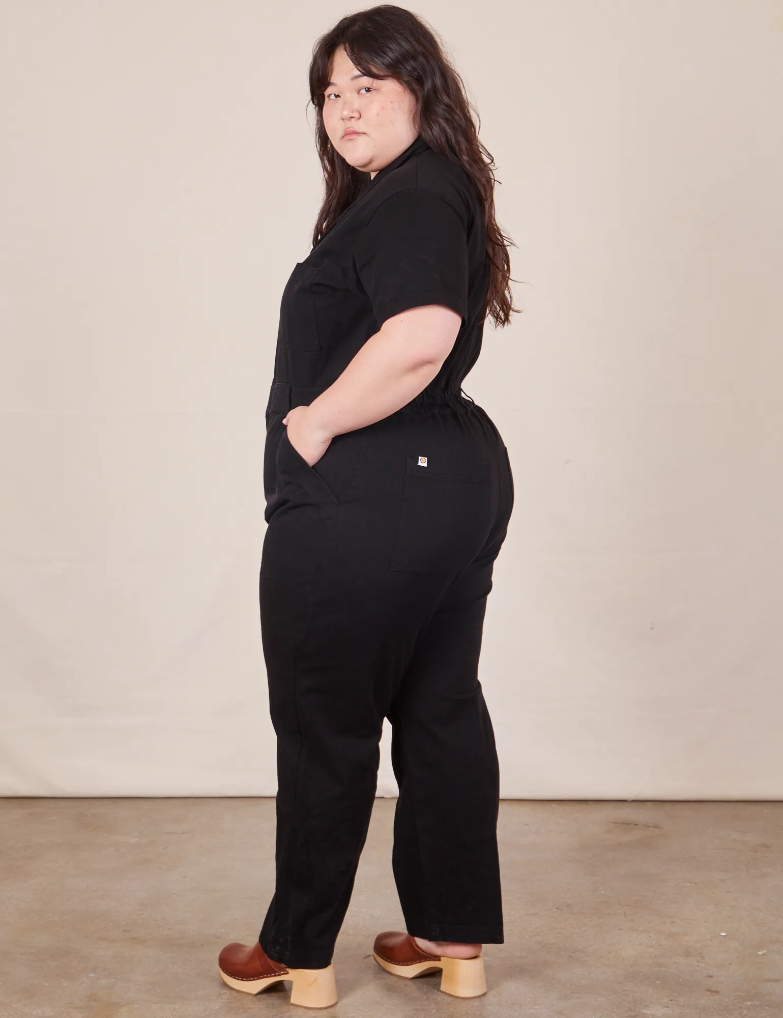 Short Sleeve Jumpsuit - Basic Black