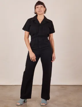 Short Sleeve Jumpsuit - Basic Black