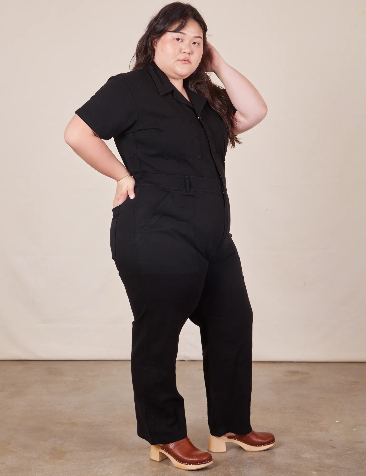 Short Sleeve Jumpsuit - Basic Black