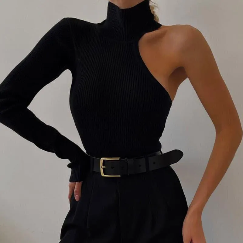 Single-sleeve irregular jumpsuit