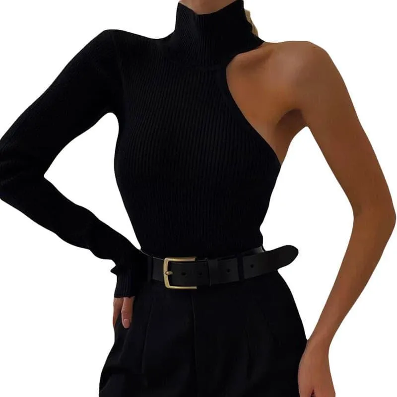 Single-sleeve irregular jumpsuit