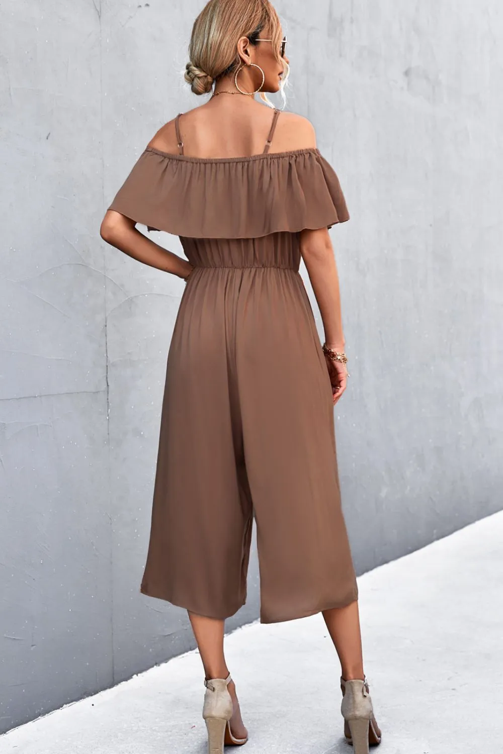 Spaghetti Strap Layered Jumpsuit