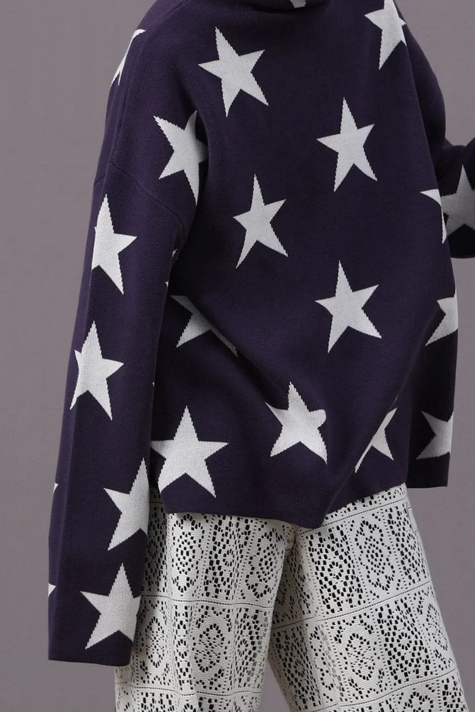 Star Turtleneck Sweater