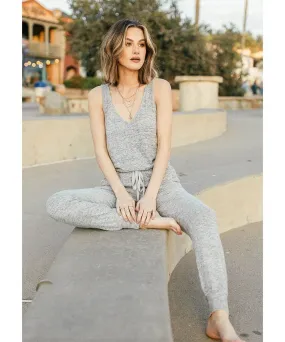 Staying In Bed Jumpsuit Heather Grey