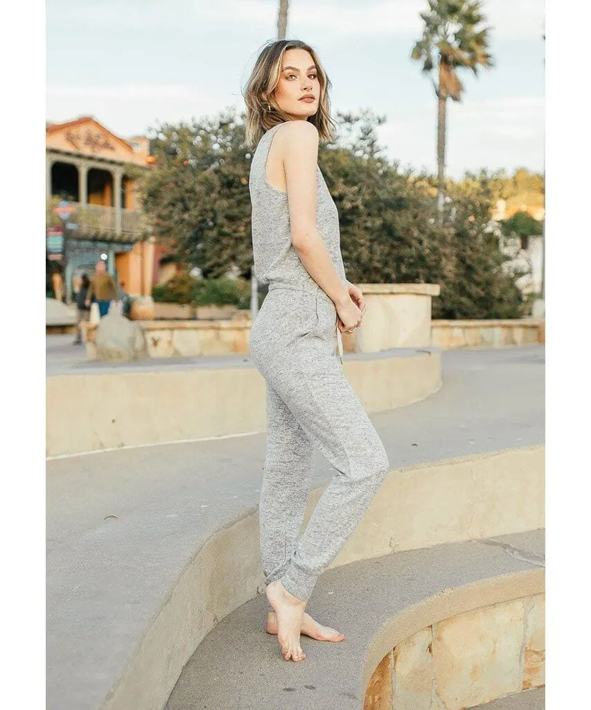 Staying In Bed Jumpsuit Heather Grey