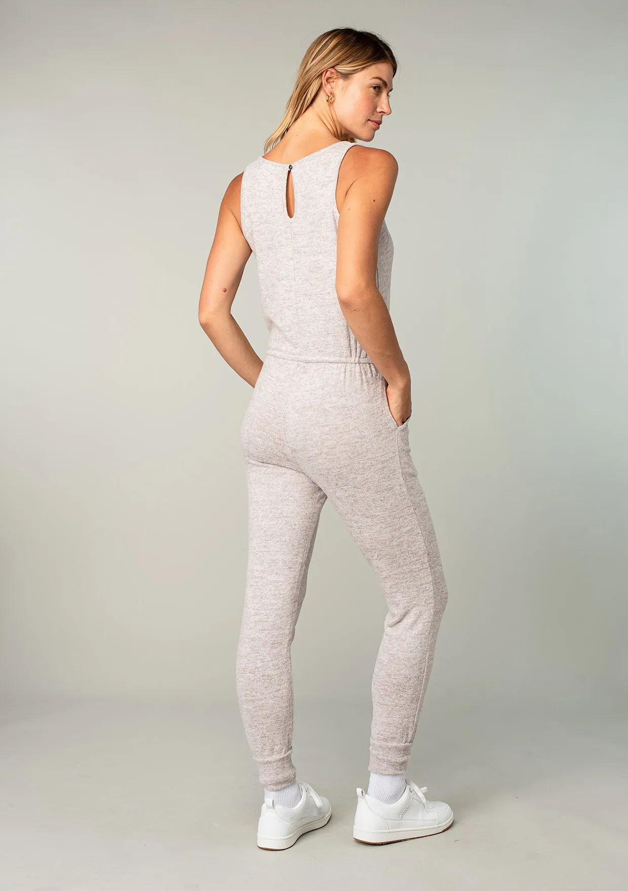 Staying In Bed Sleeveless Jumpsuit