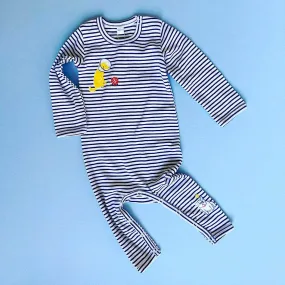 Striped Puppy Love Organic Romper