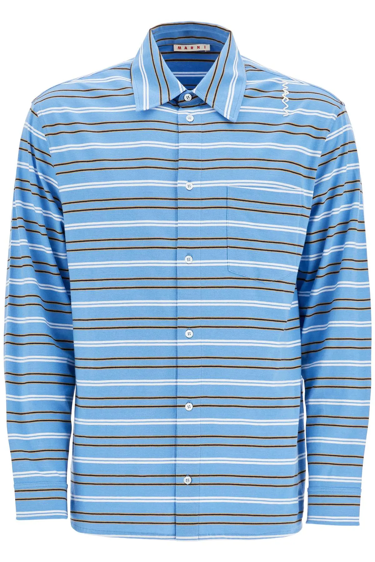 Striped Turtleneck Polo