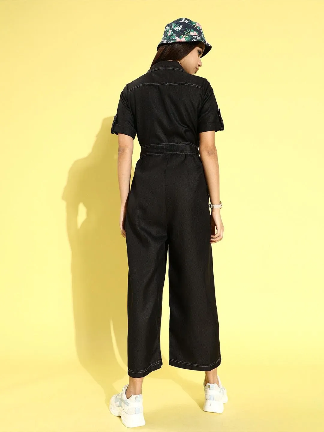 Style Quotient Black Basic Jumpsuit