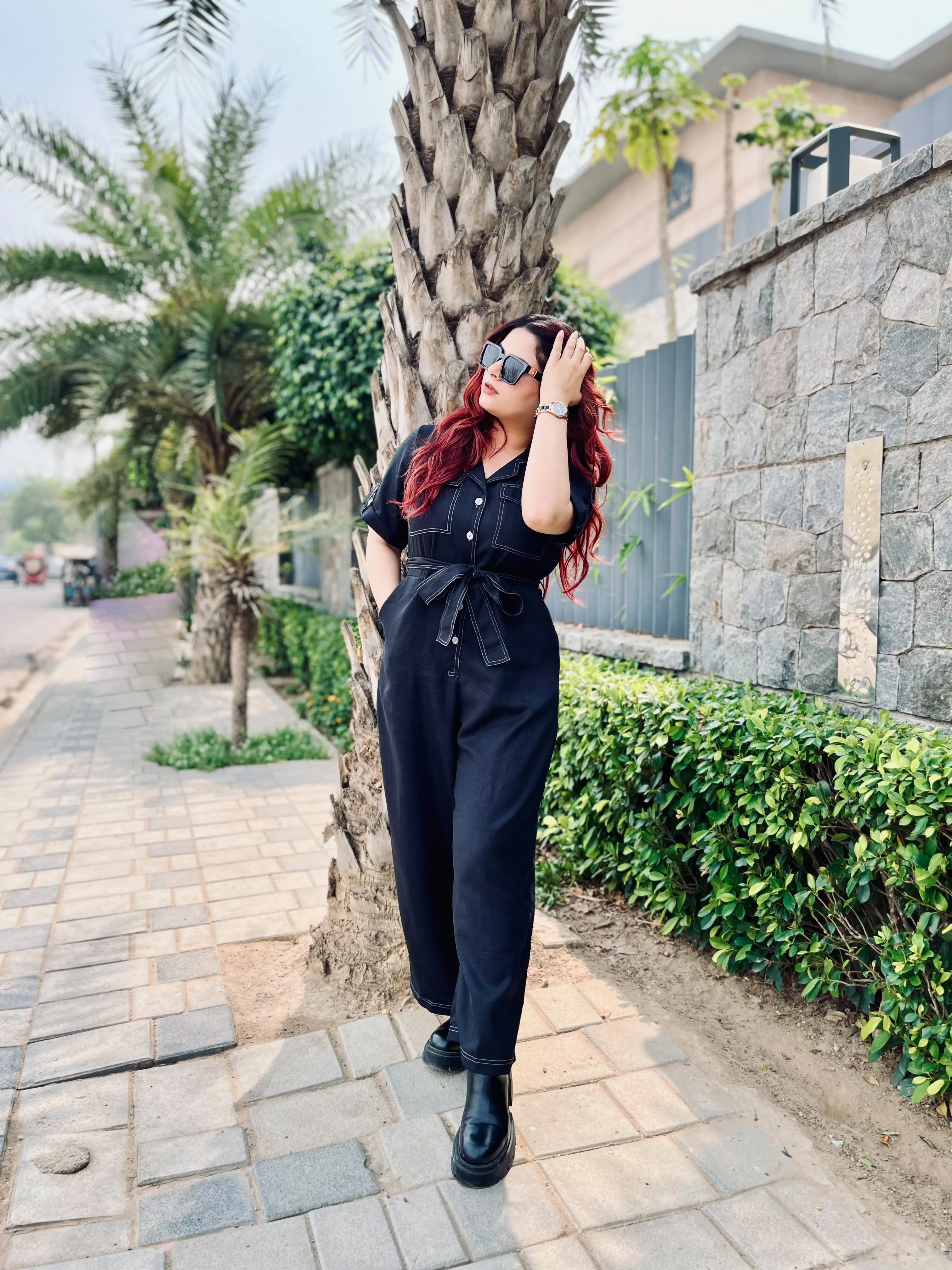 Style Quotient Black Basic Jumpsuit