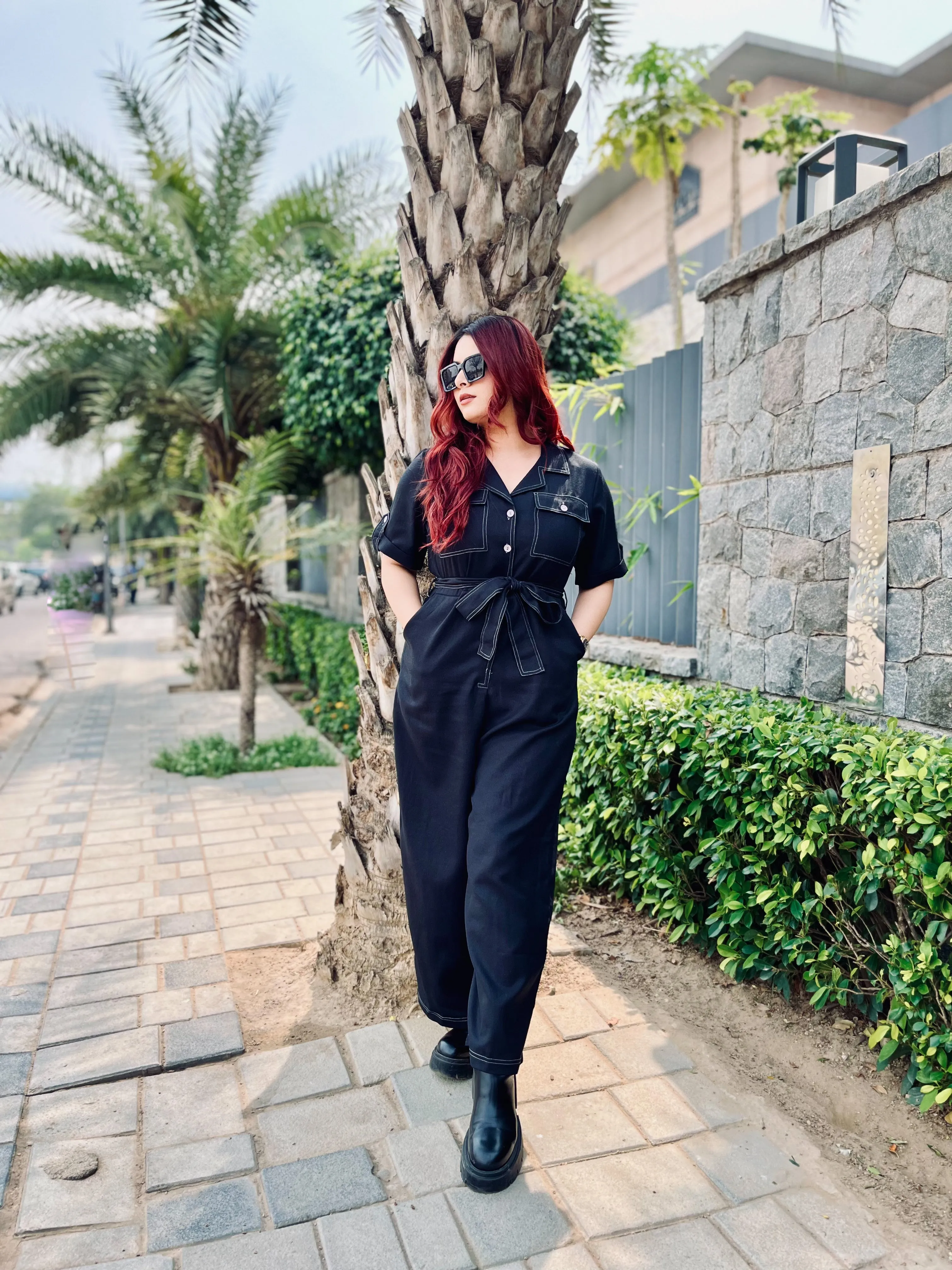 Style Quotient Black Basic Jumpsuit