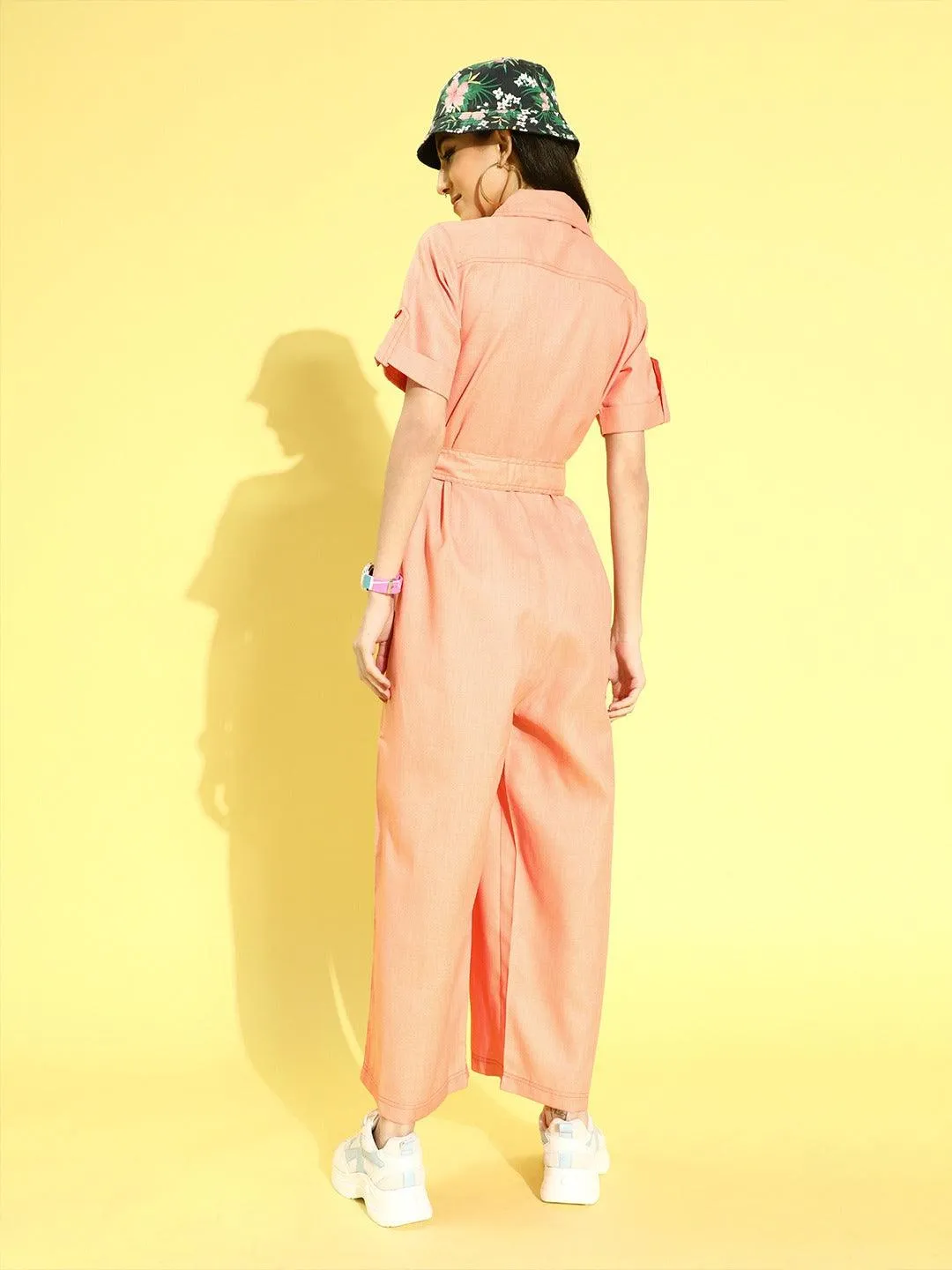 Style Quotient Orange Basic Jumpsuit