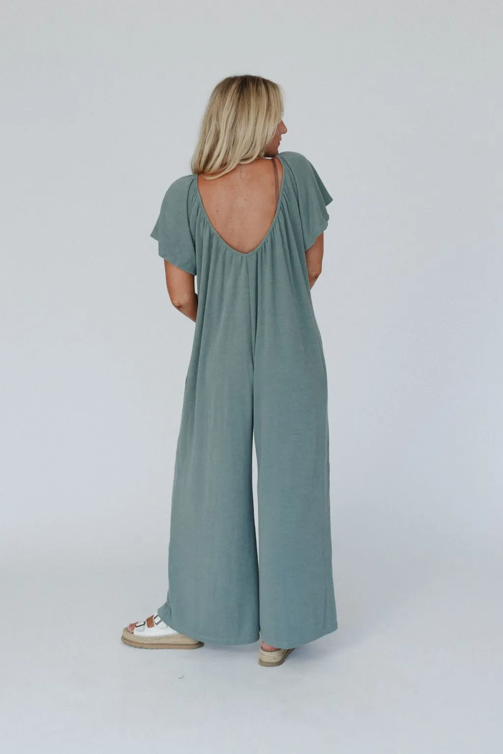 The Nest Calista Jumpsuit - Sage