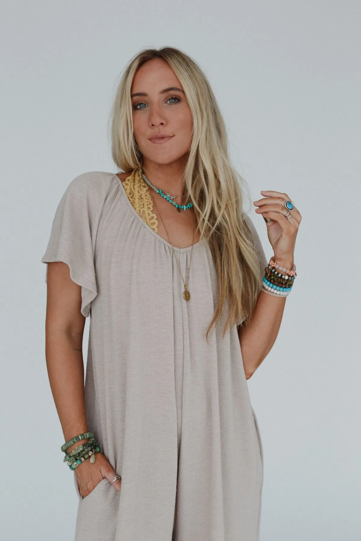 The Nest Calista Jumpsuit - Taupe