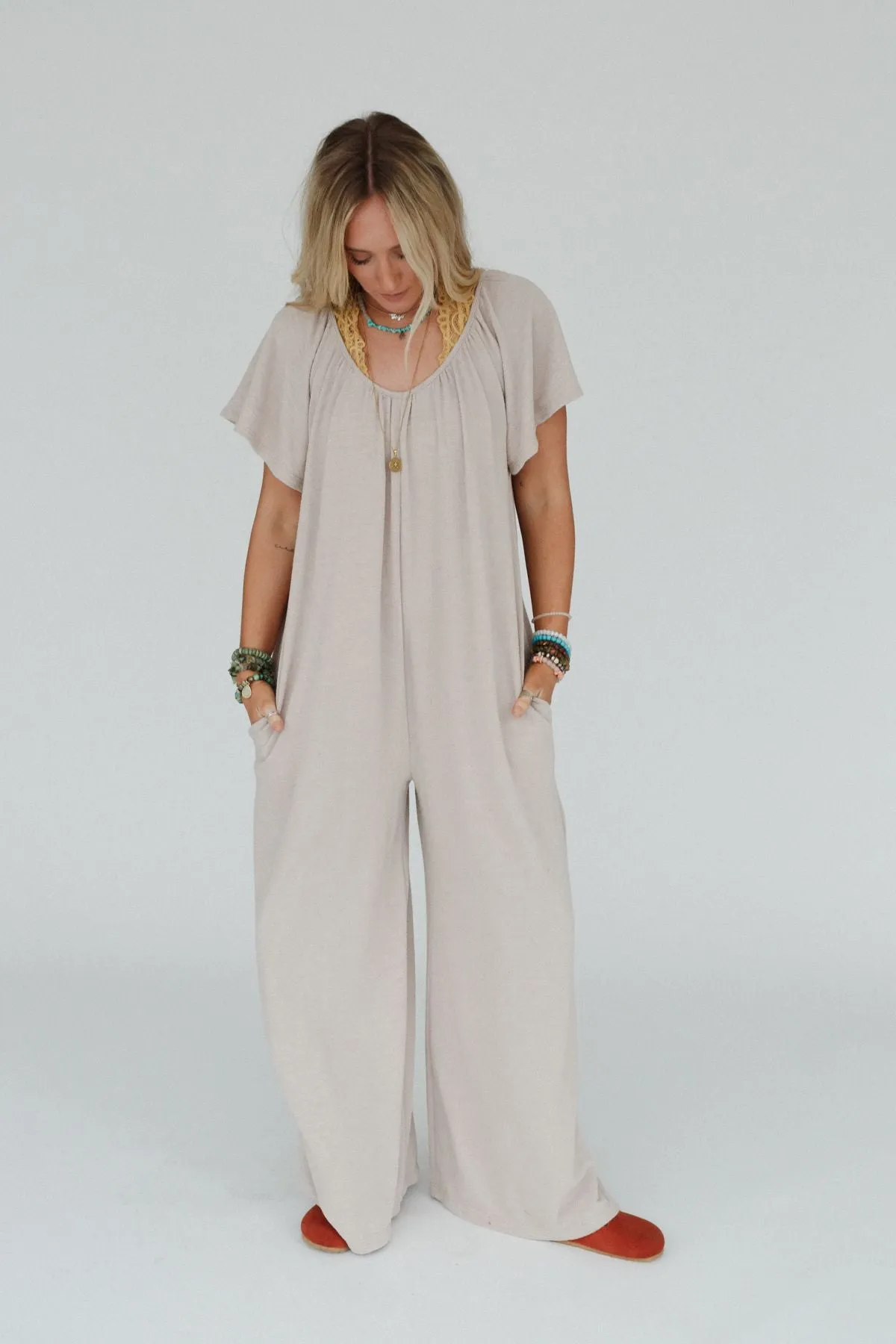 The Nest Calista Jumpsuit - Taupe