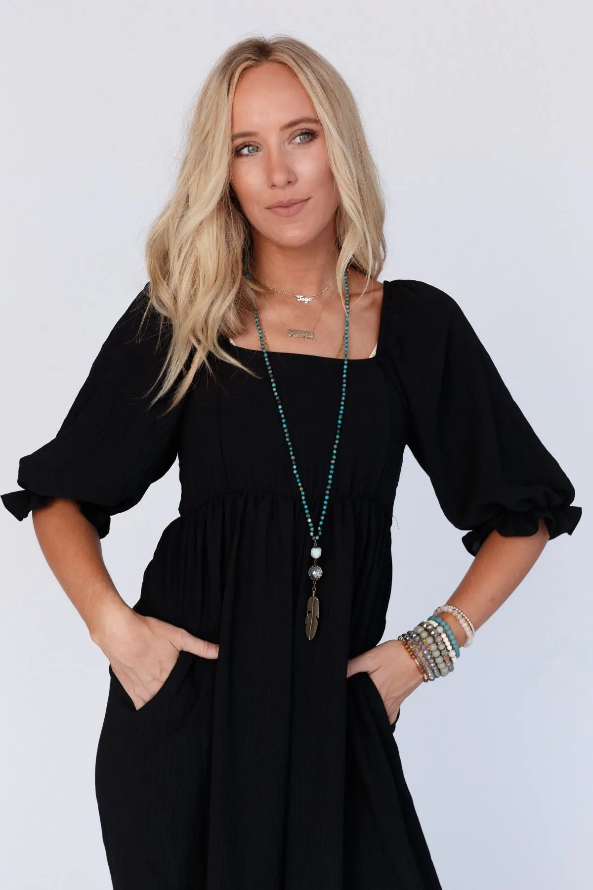 The Nest Charlotte Solid Wide Leg Jumpsuit - Black