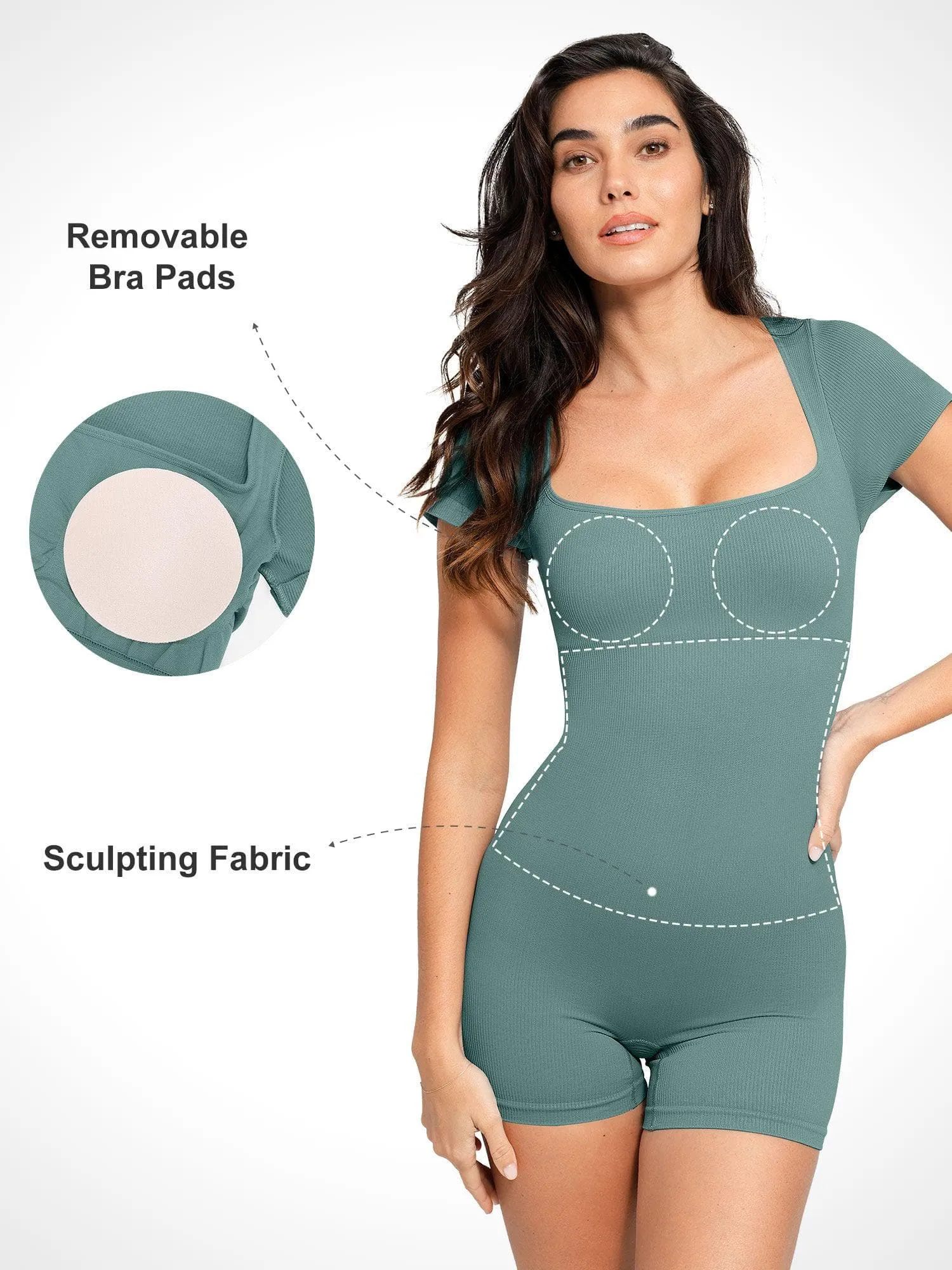 The Shapewear Romper Seamless Ribbed Sport For Insiders