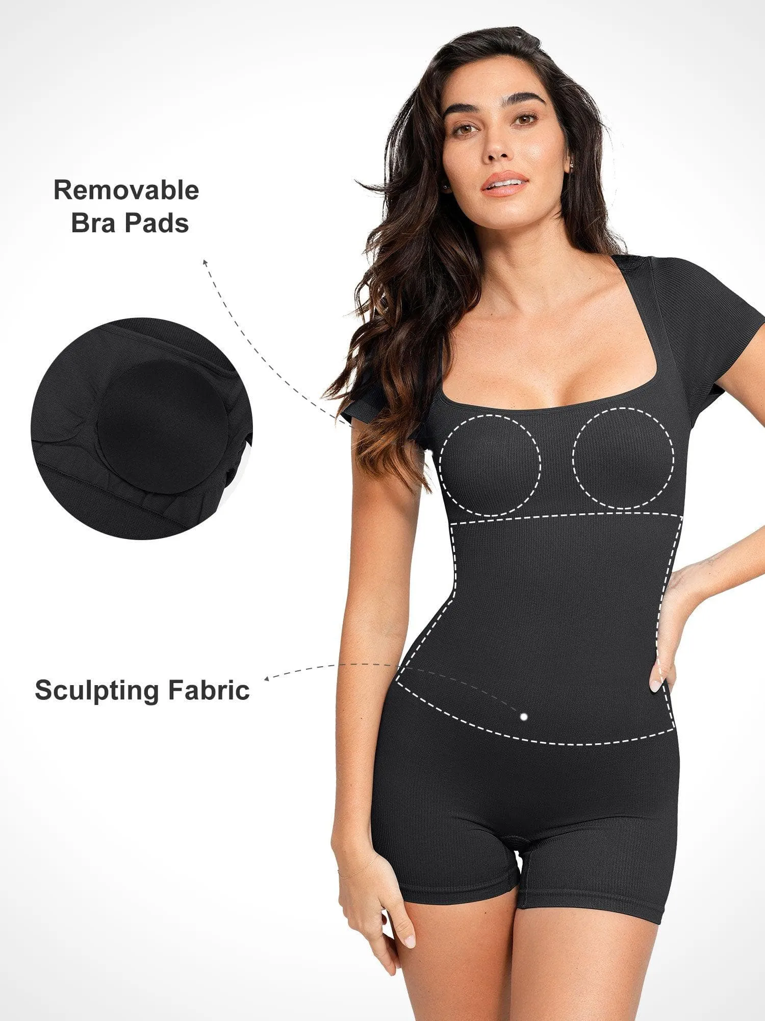 The Shapewear Romper Seamless Ribbed Sport For Insiders