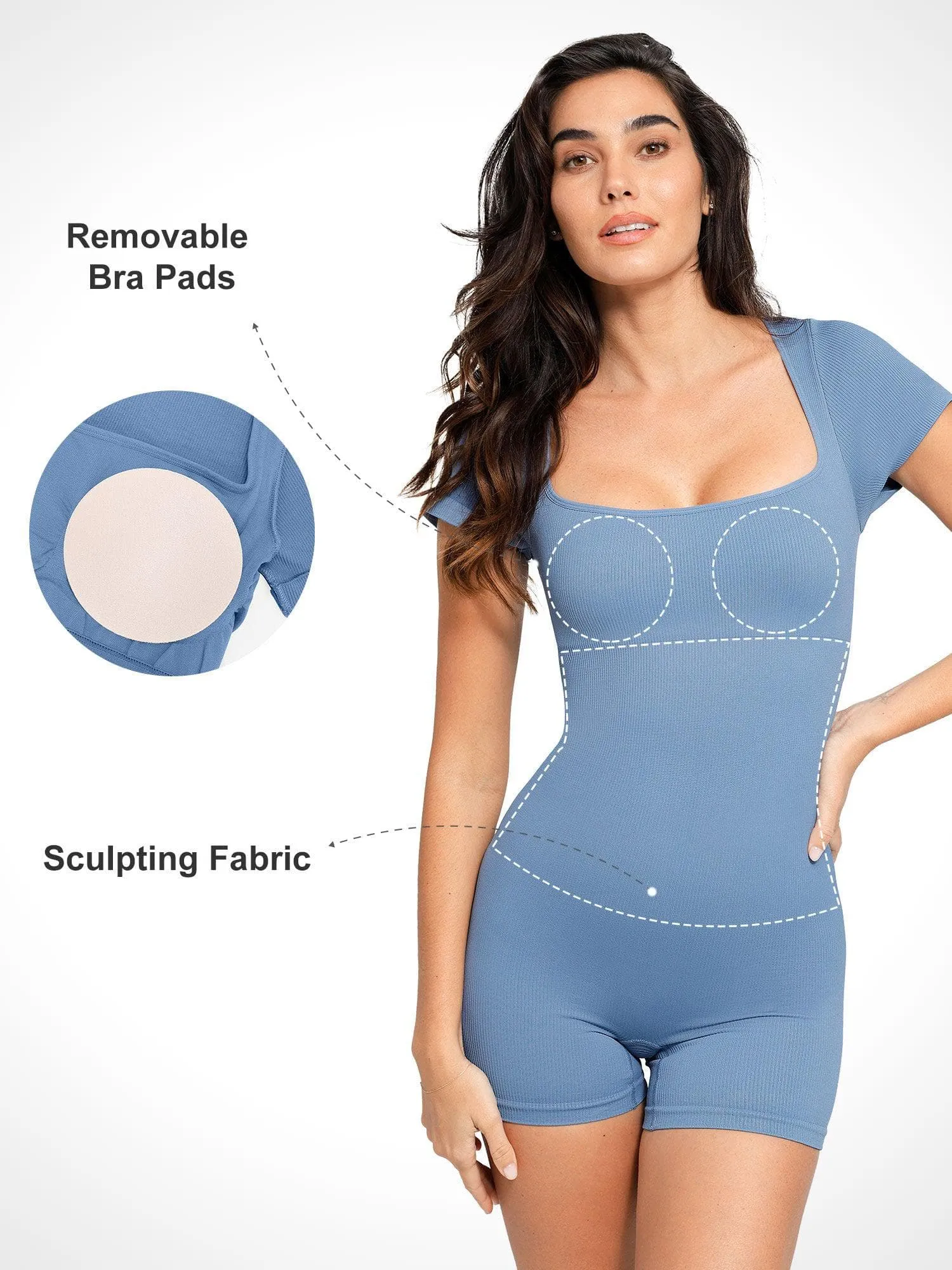 The Shapewear Romper Seamless Ribbed Sport For Insiders