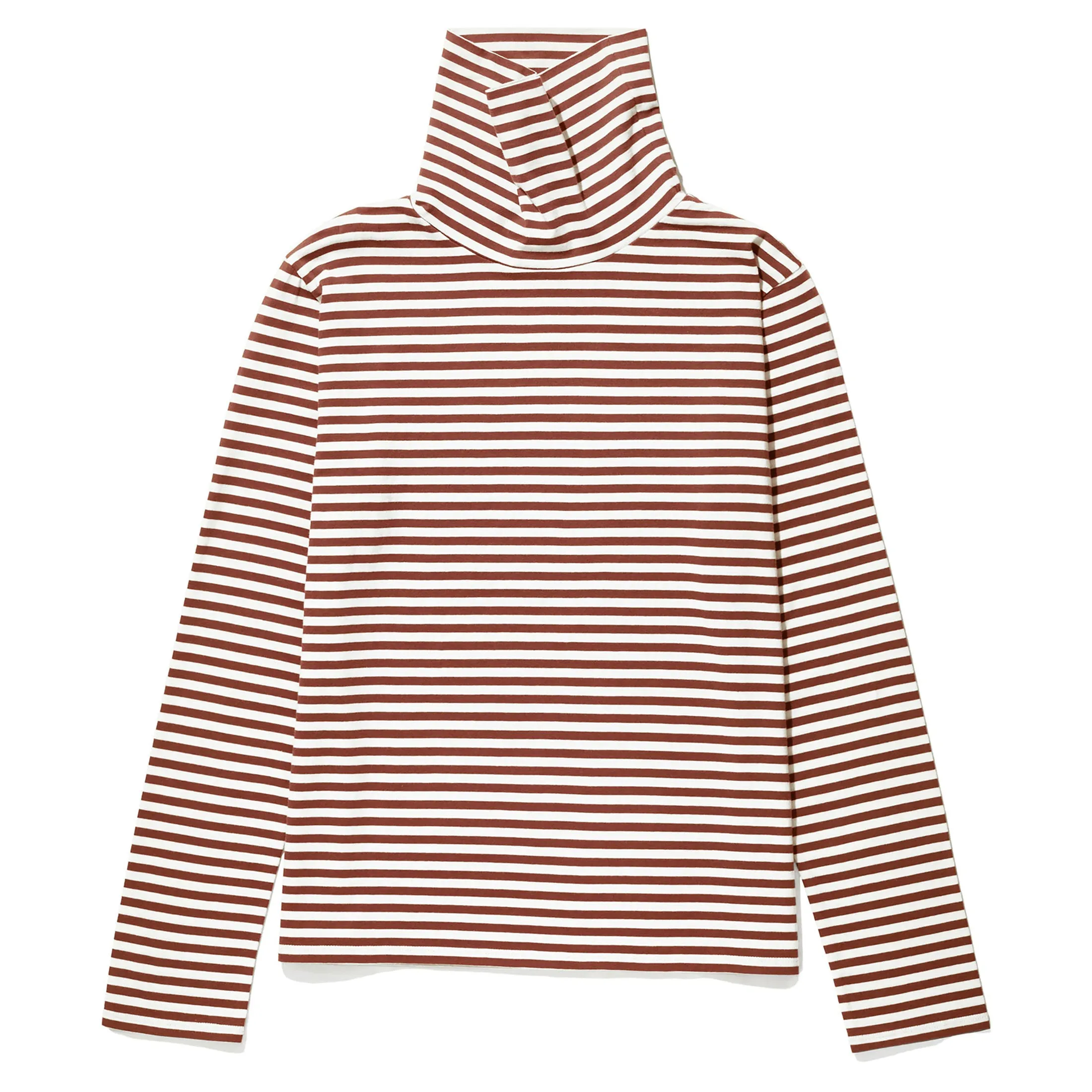 The Turtleneck - Cream/Walnut Mini Stripe