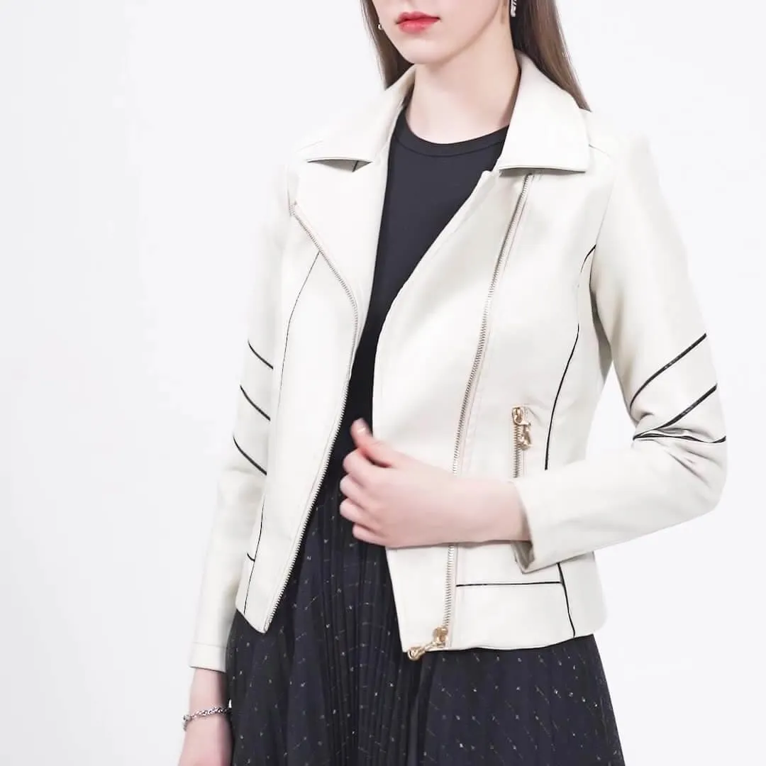 Thin Section PU Short Jacket Spring And Fall Jacket