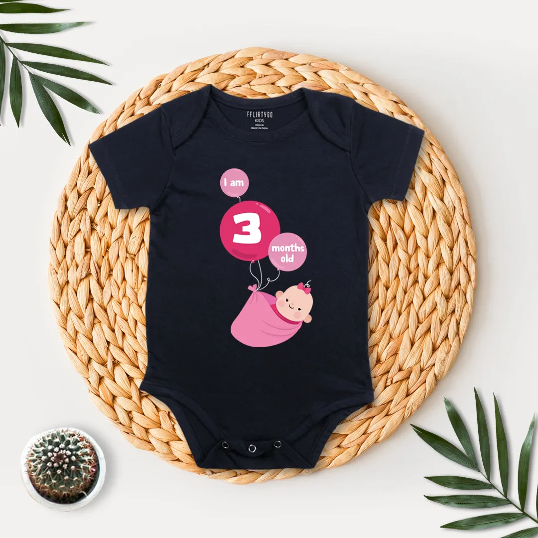 Three Months Milestone Romper Baby Romper | Onesies