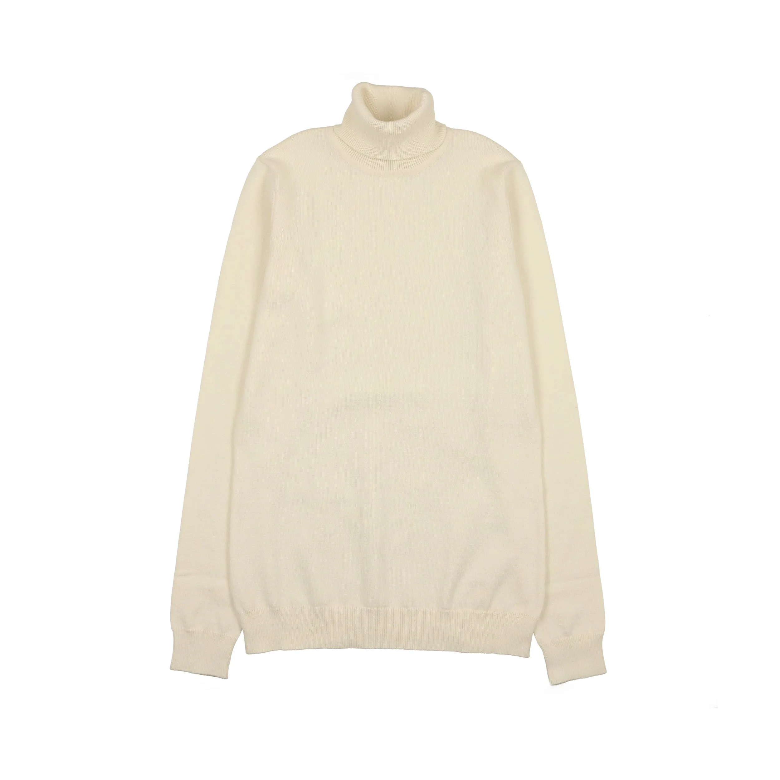 top l/s knit turtleneck - cream