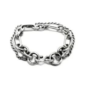 Two layered chain bracelet