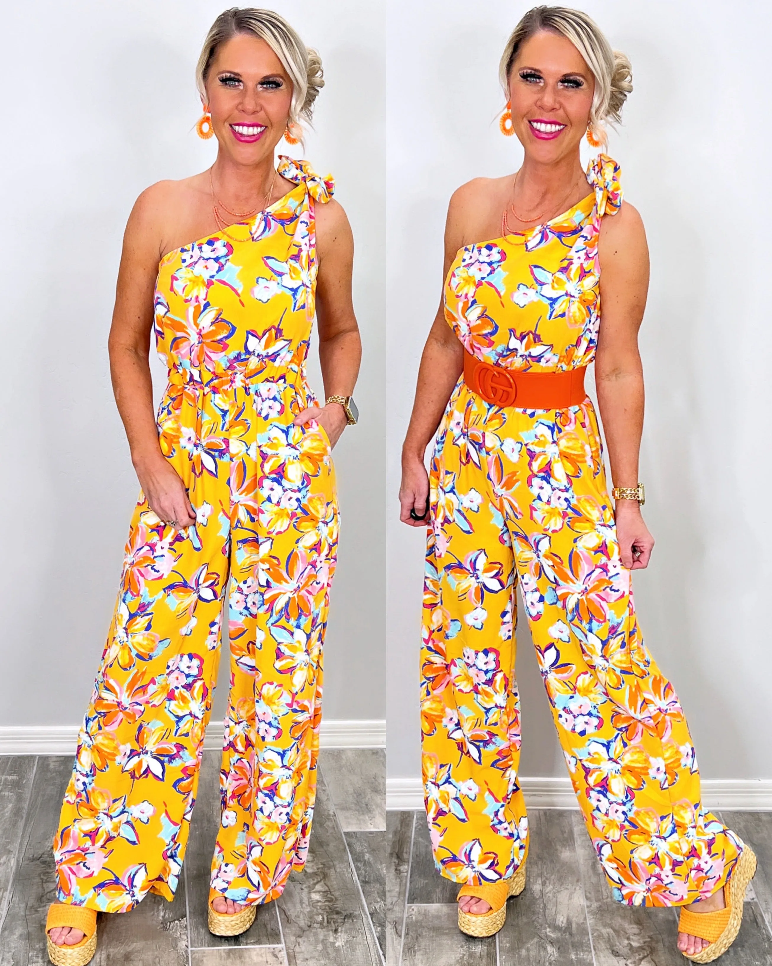 Vacay Vibes One Shoulder Jumpsuit