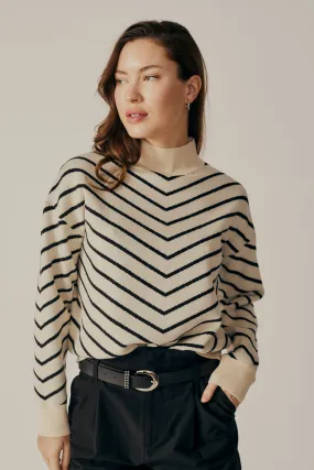 WEIGELA STRIPED TURTLENECK SWEATER