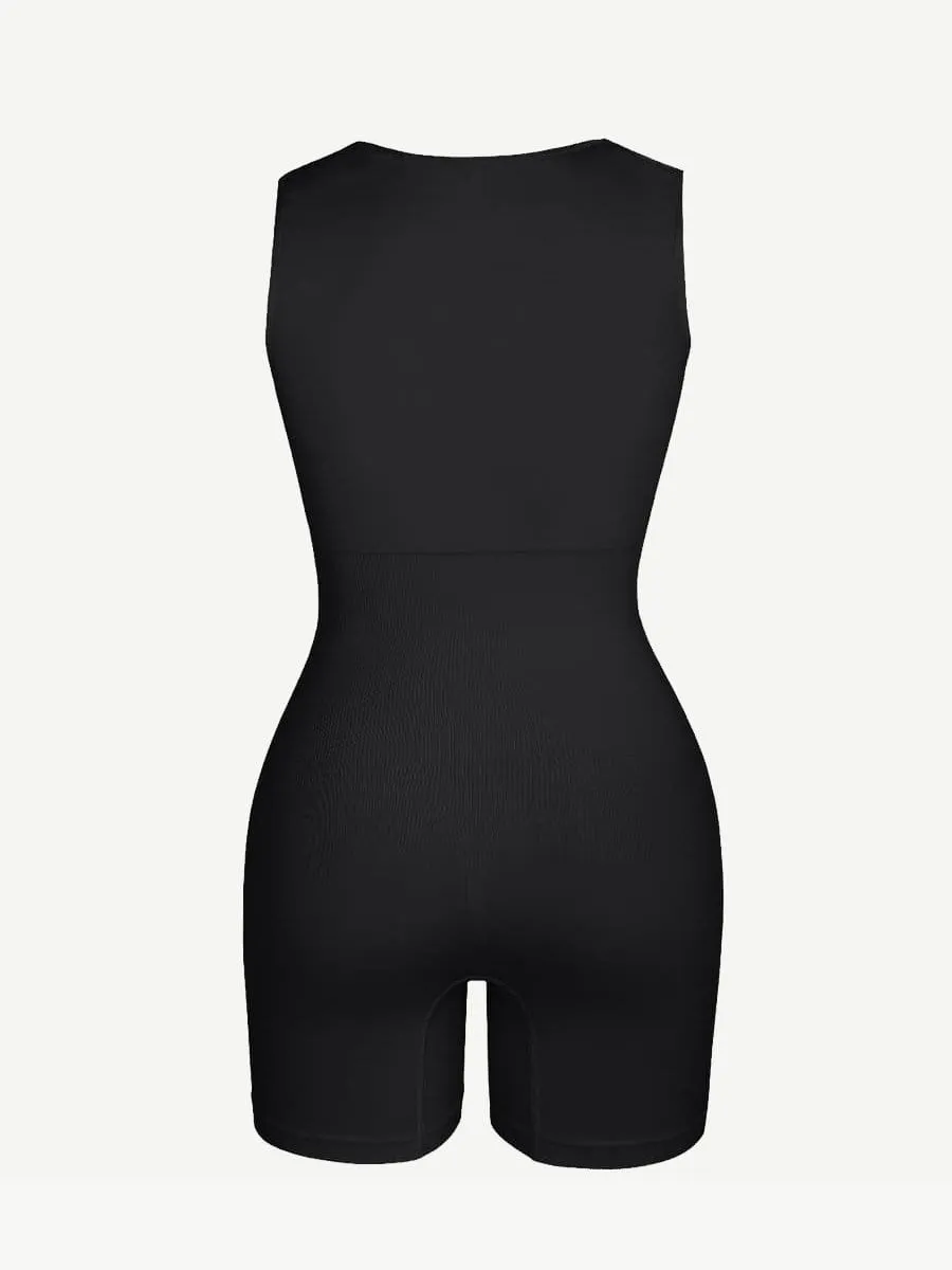 Wholesale🌿 Eco-friendly Seamless Square Neck Waist and Belly Shaping Jumpsuit