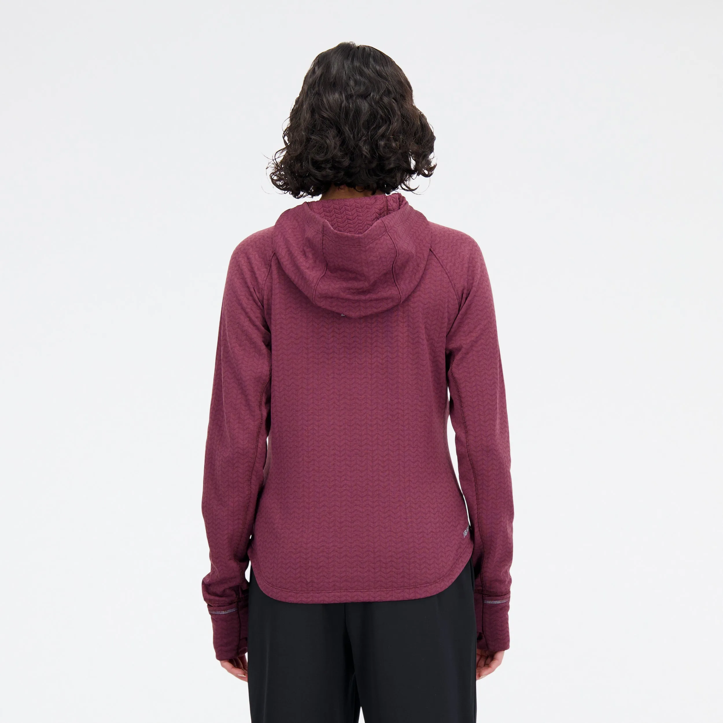 Women's Heat Grid Hoodie Pullover (NBH - NB Burgundy Heather)