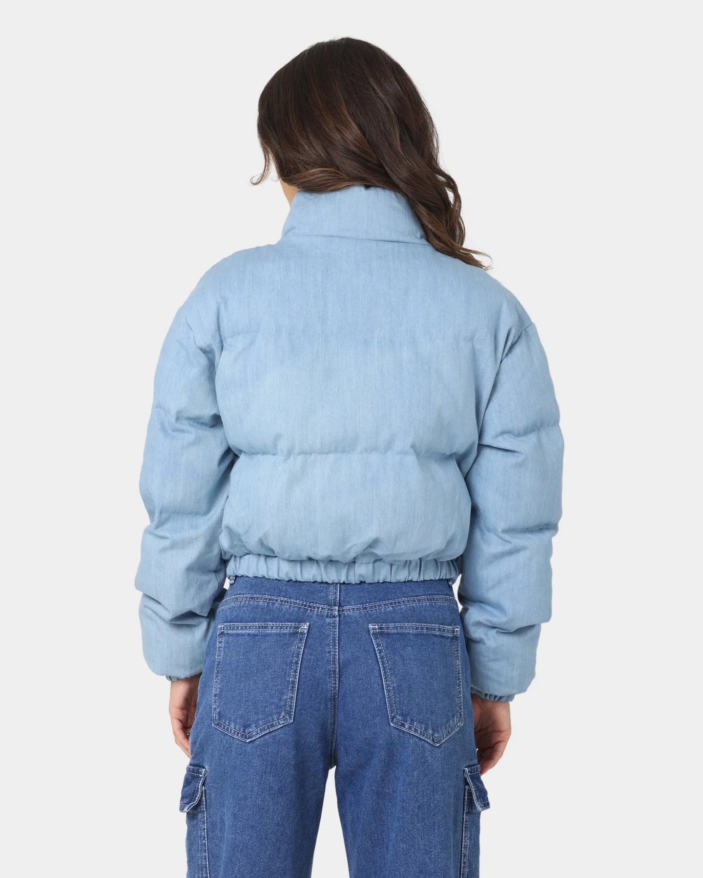 XXIII Women's Zelia Crop Denim Jacket Blue