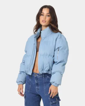 XXIII Women's Zelia Crop Denim Jacket Blue