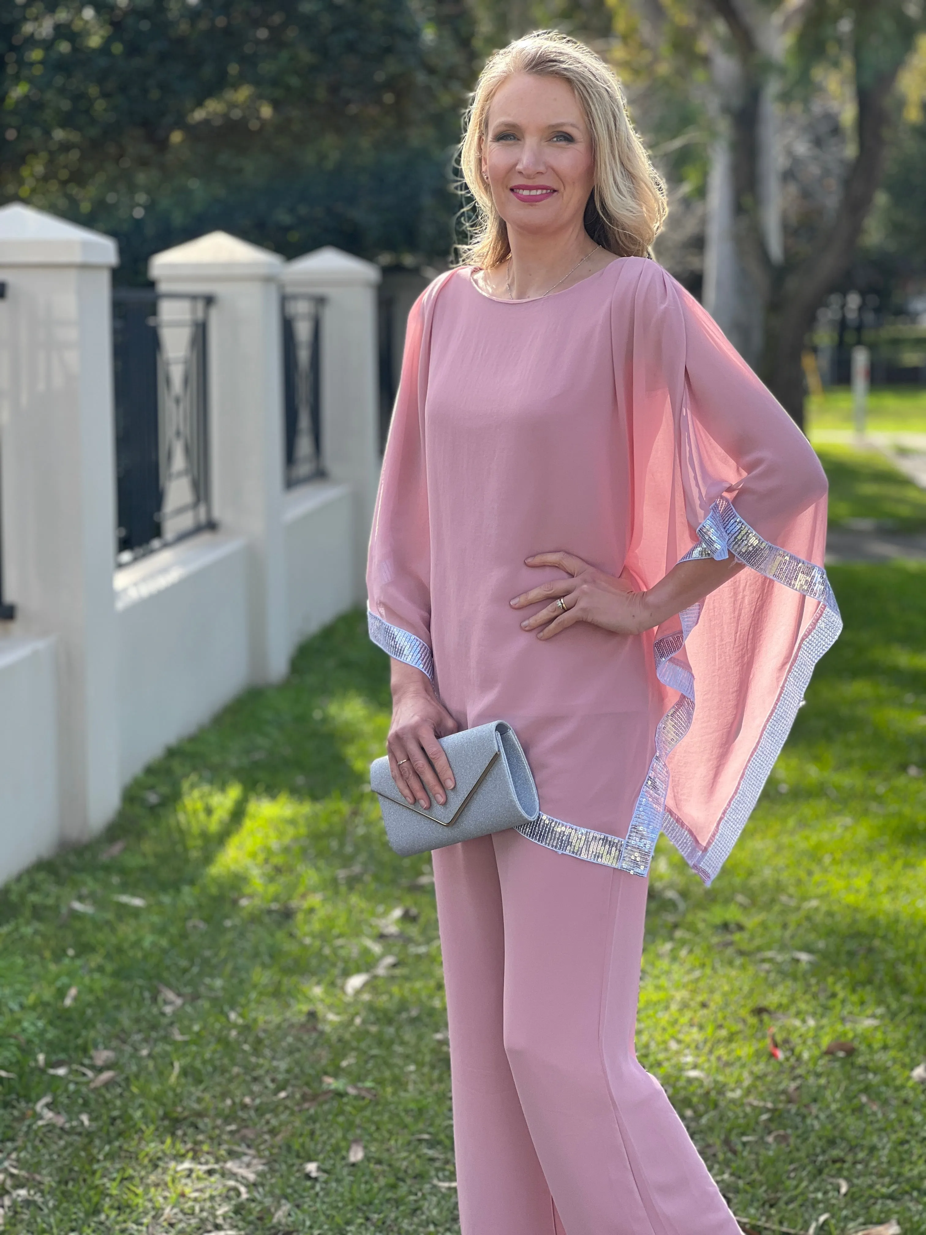 Zoe Blush Evening Top